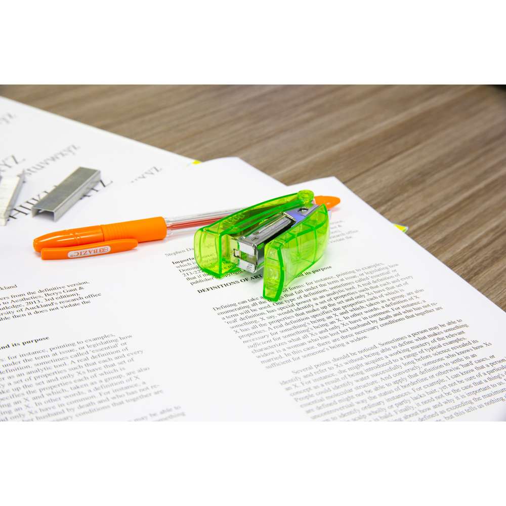 BAZIC Mini Stand-Up Standard (26/6) Stapler w/ 500 Ct Staples