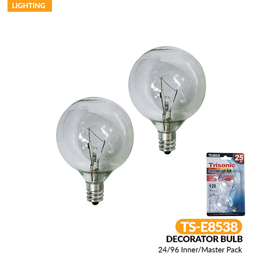 Round Clear Decorator Bulbs (25 Watts)