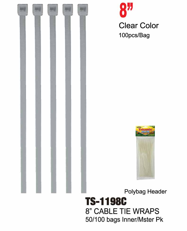 Clear Cable Ties (8 in.)
