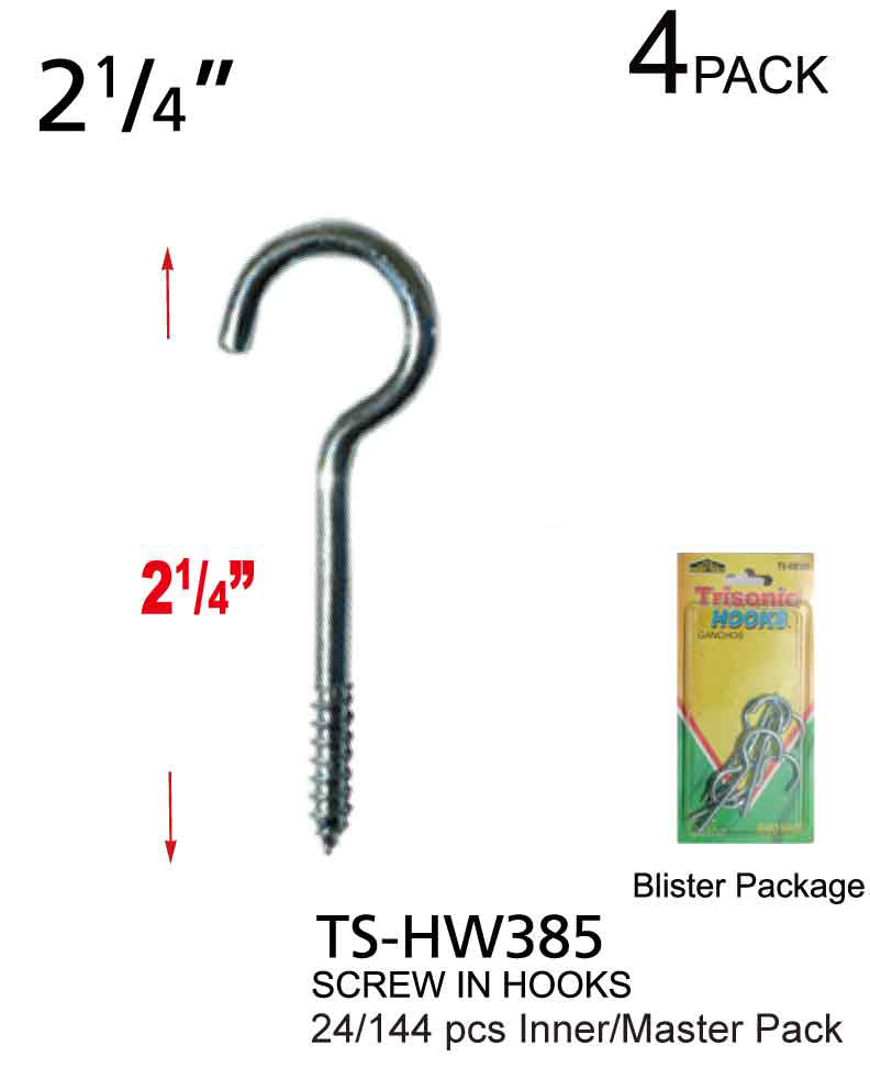 Screw In Hooks (2 1/4")