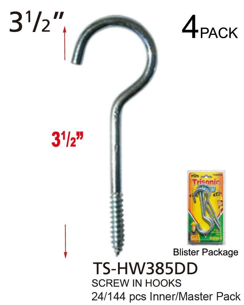 Screw In Hooks (3 1/2")