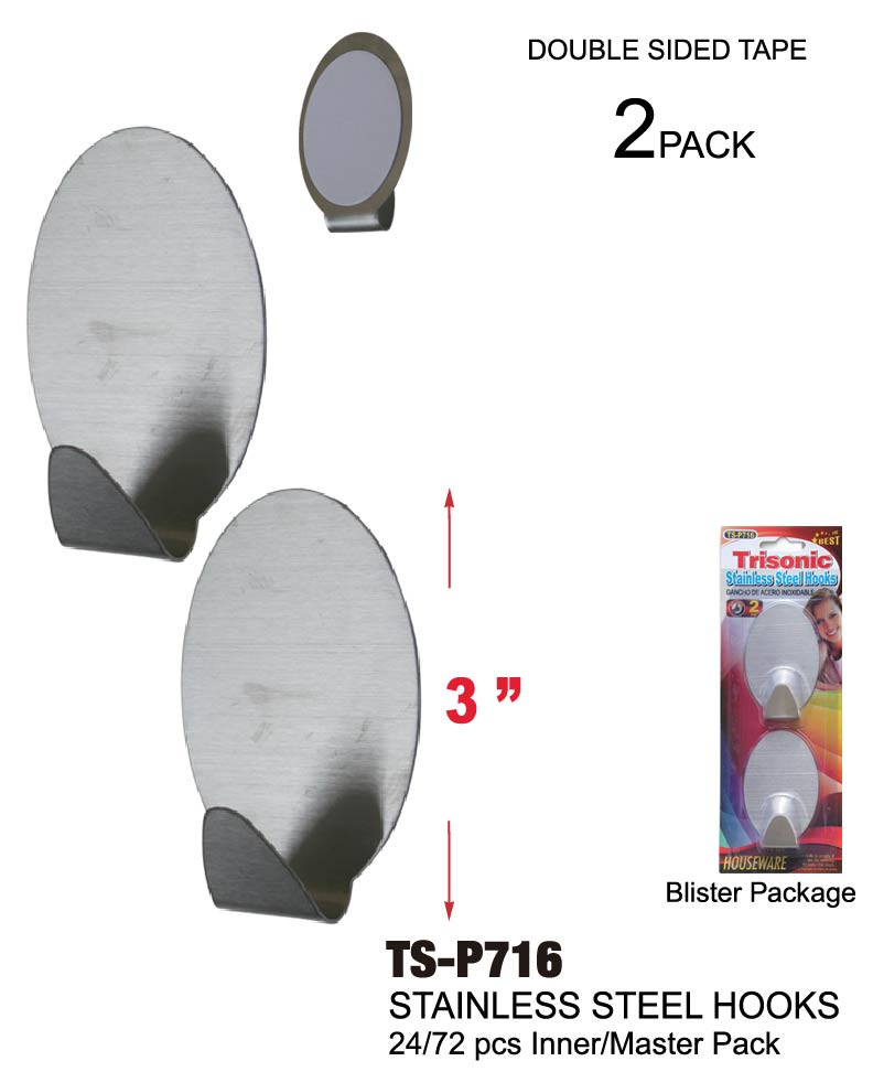 Oval Stainless Steel Hooks