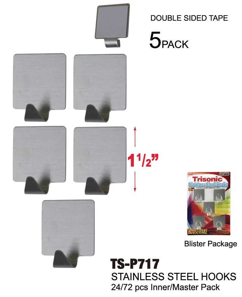 Square Stainless Steel Hooks