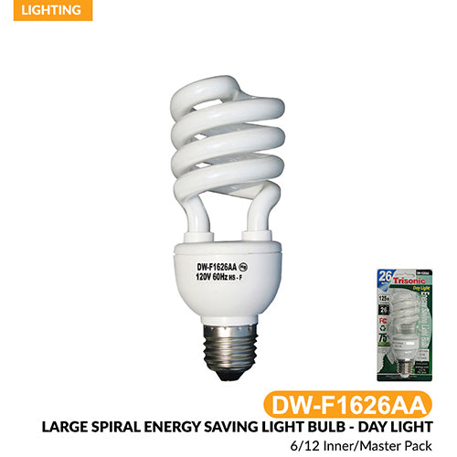 Energy Saving Large Spiral Daylight Bulb (26W/125W)