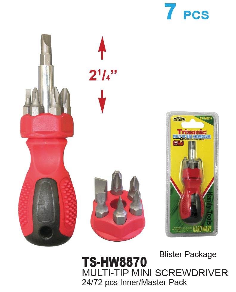 Multi-Tip Mini Screwdriver