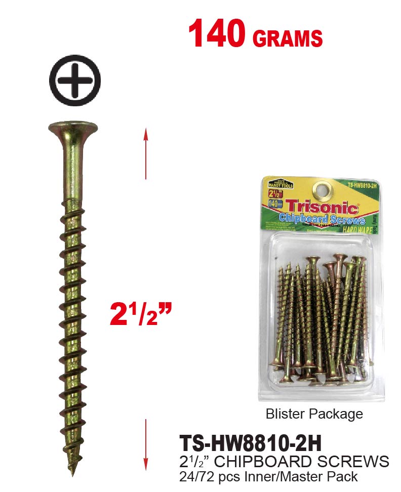 Chipboard Screws (2 1/2")
