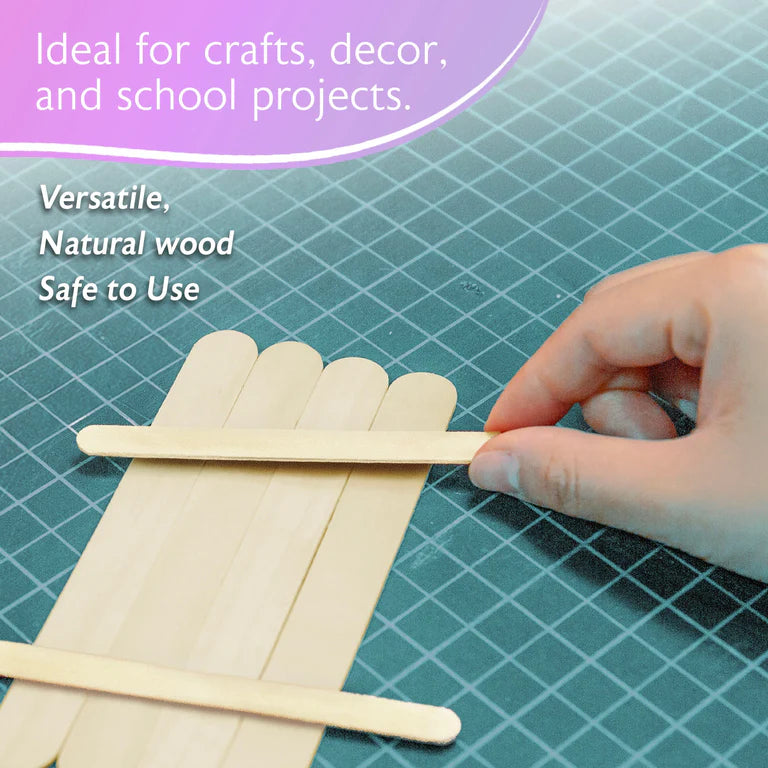 BAZIC Natural Craft Stick (100/Pack)