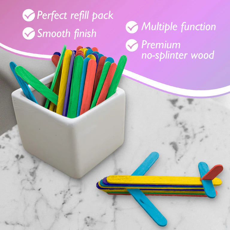 BAZIC Colored Craft Stick (100/Pack)