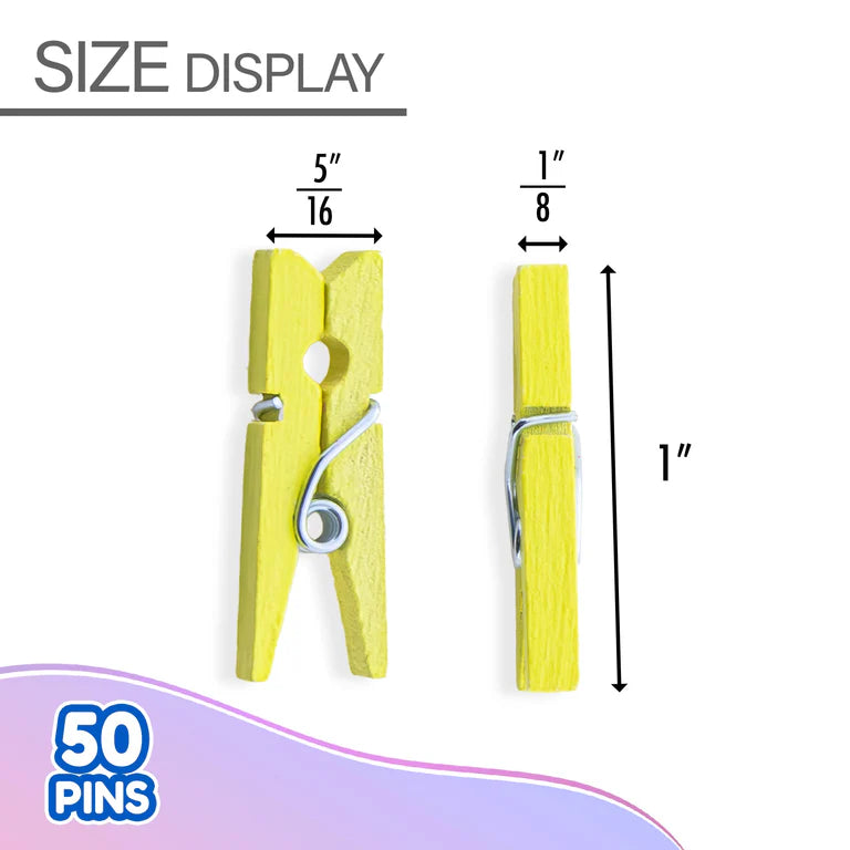 BAZIC Mini Colored Clothes Pin (50/Pack)