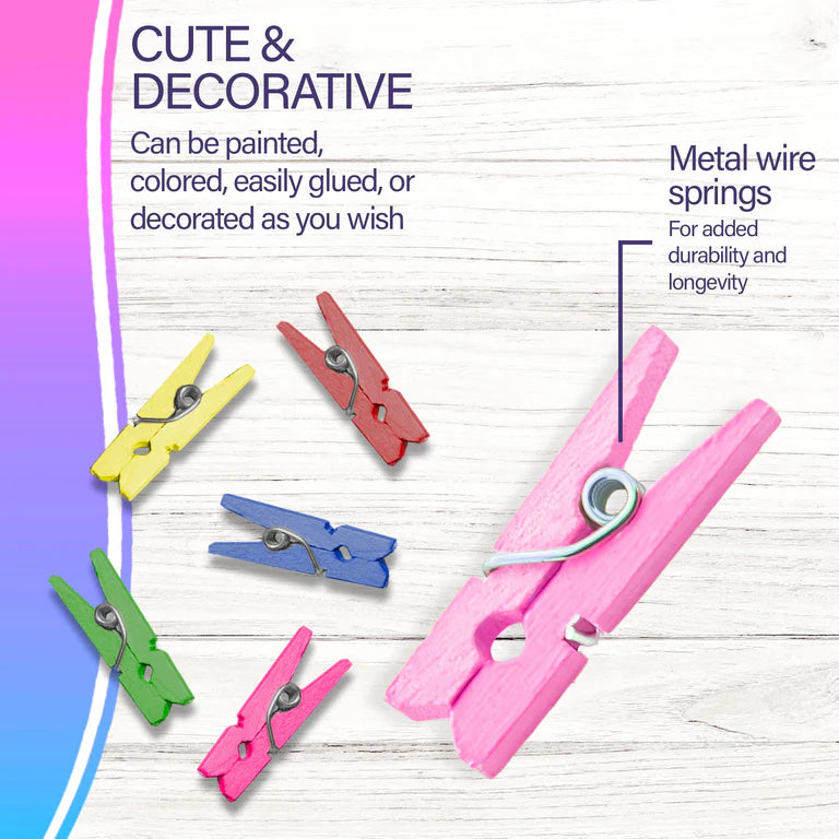 BAZIC Mini Colored Clothes Pin (50/Pack)