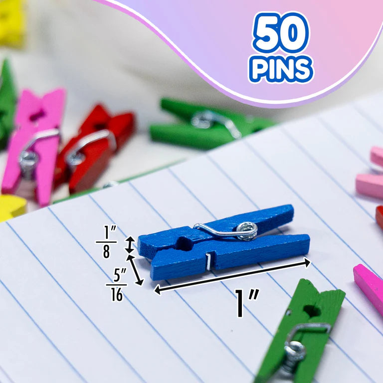 BAZIC Mini Colored Clothes Pin (50/Pack)