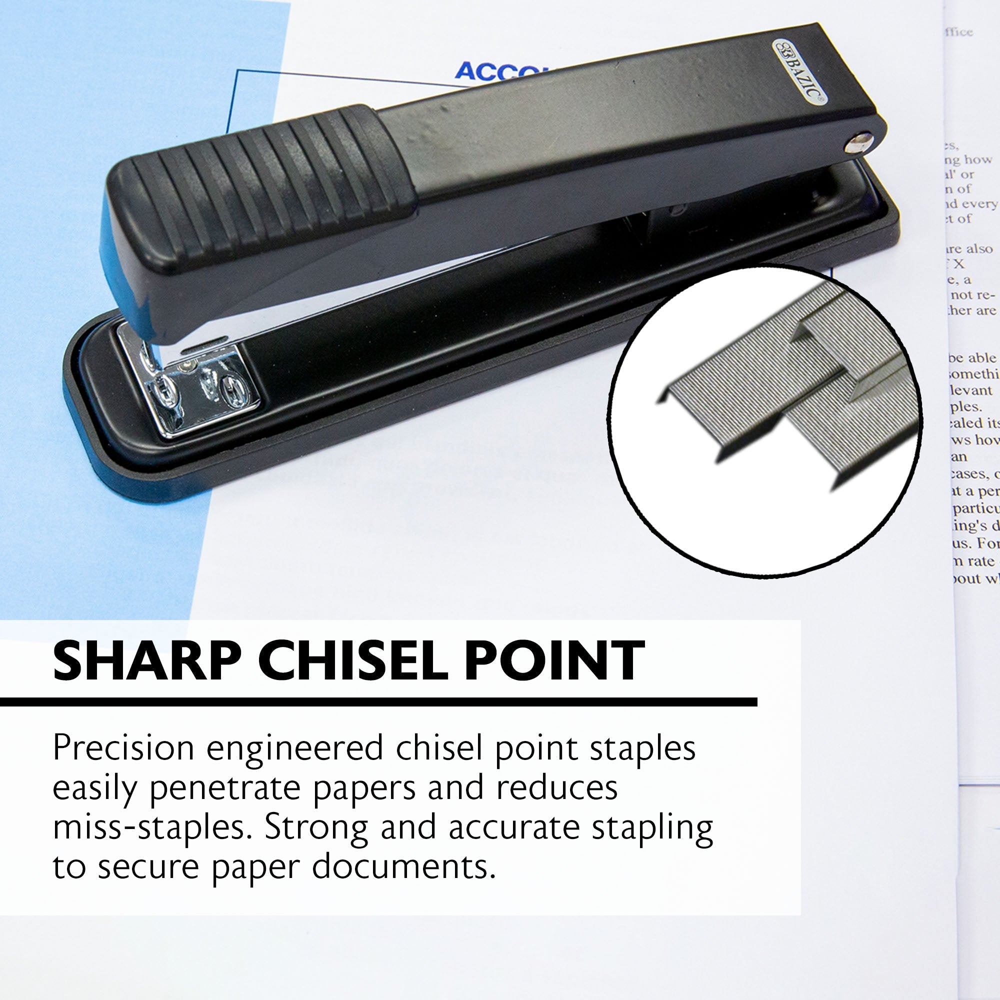 BAZIC Metal Full Strip Stapler