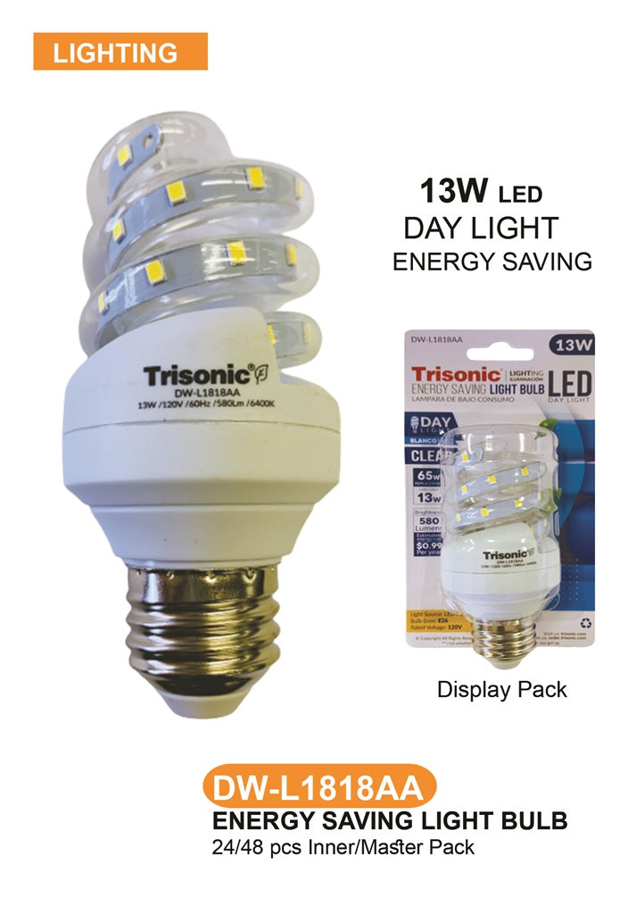 13W Spiral LED Bulb