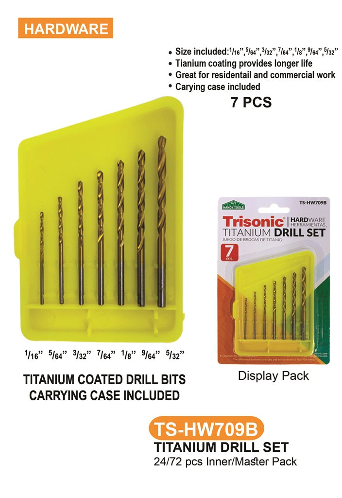 Thinner Titanium Coated Drill Set