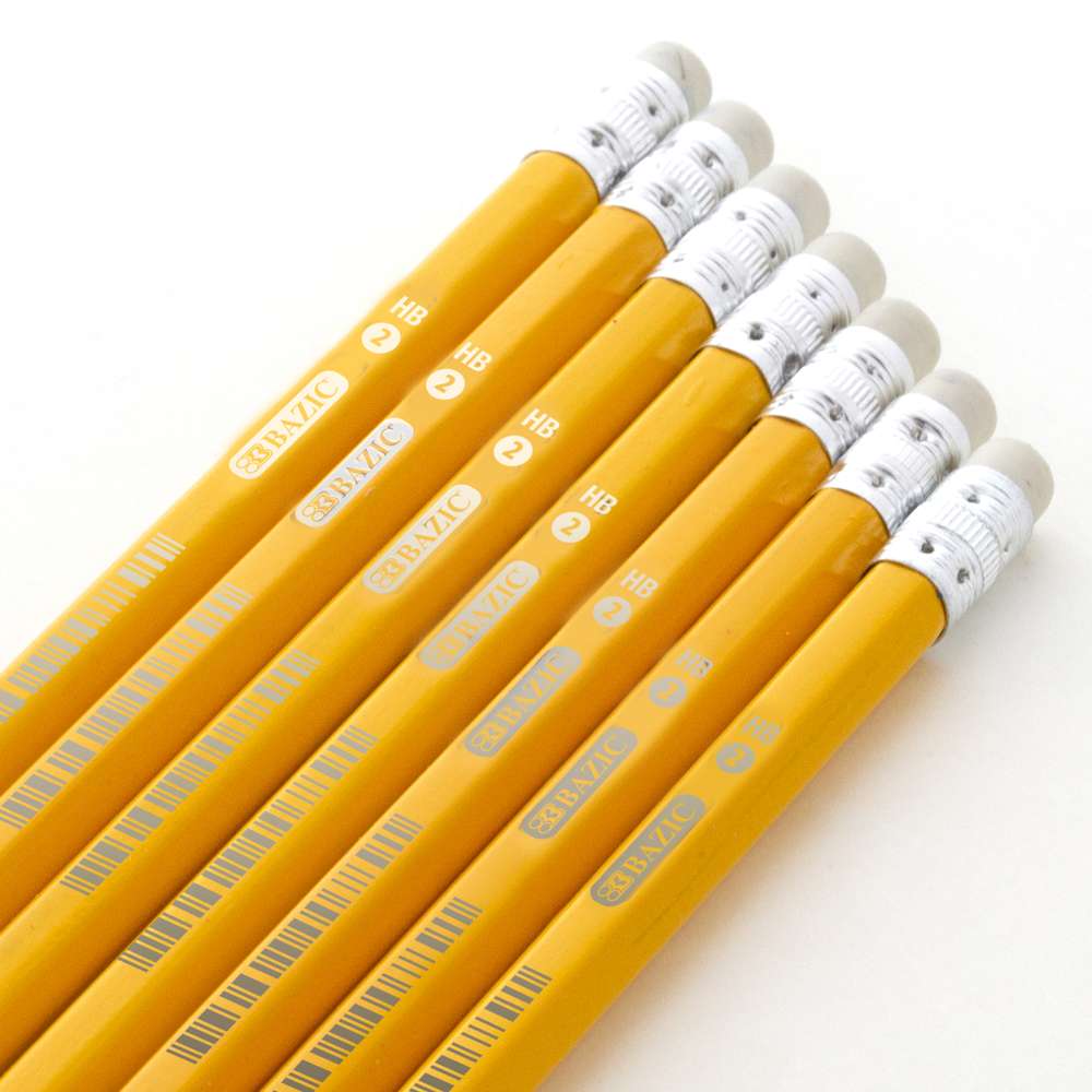 BAZIC #2 Premium Yellow Pencil (12/Pack)