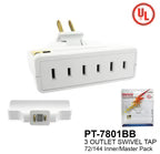 3 Outlet UL Swivel Tap