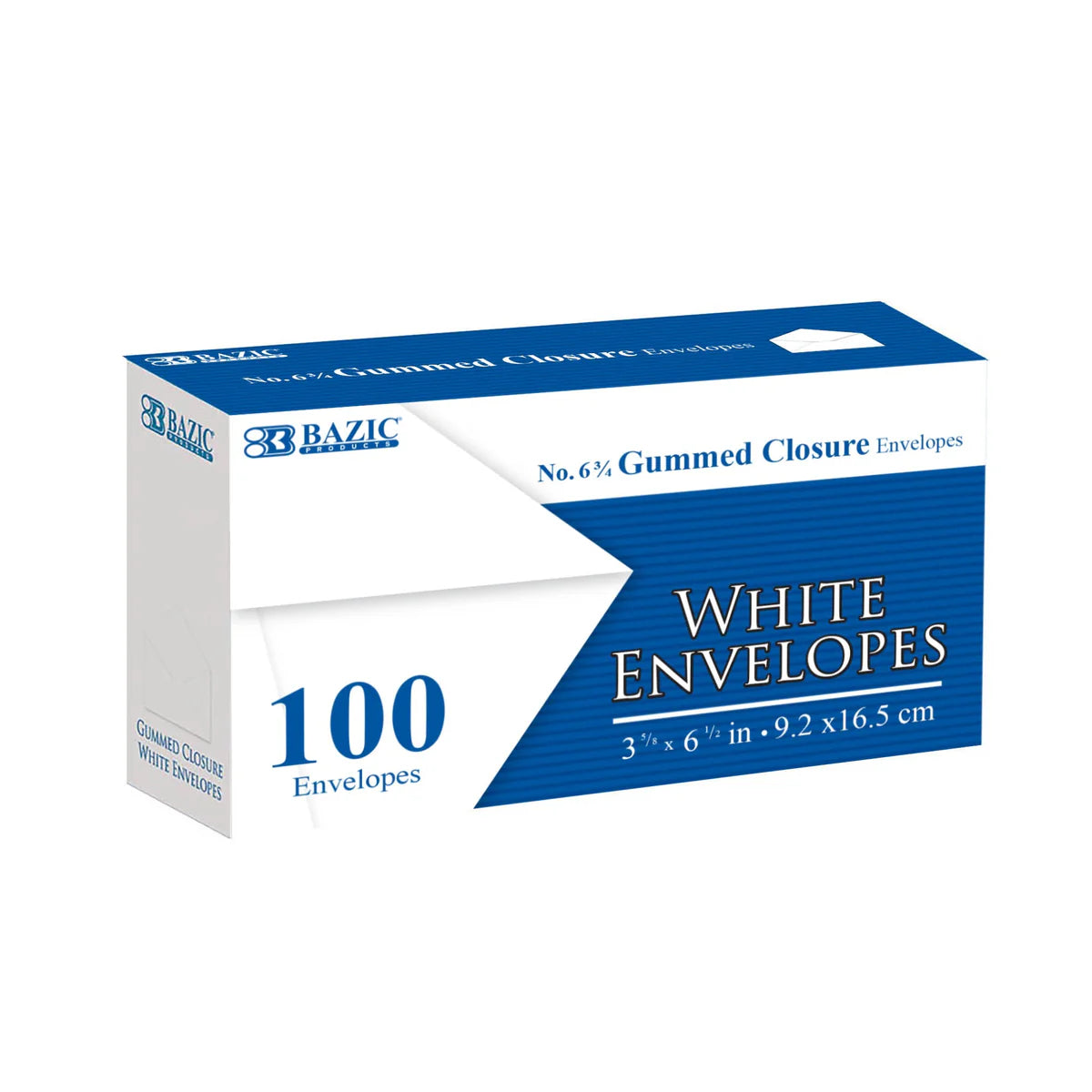 BAZIC #6 3/4 White Envelopes w/ Gummed