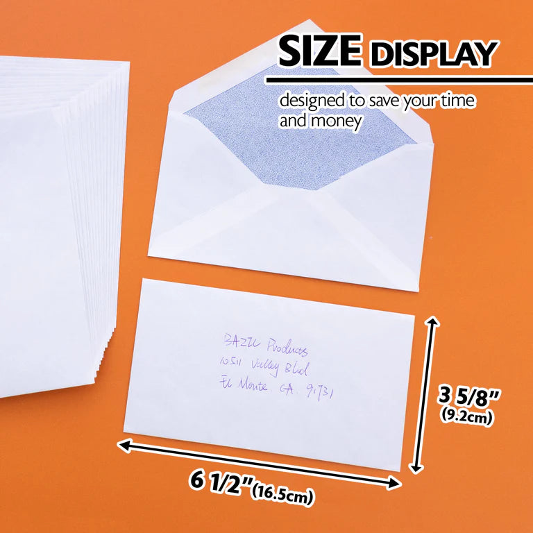 BAZIC #6 3/4 Security Envelopes w/ Gummed