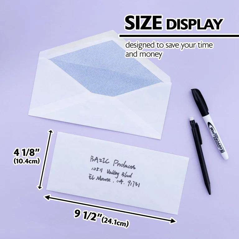 BAZIC #10 Security Envelopes w/ Gummed