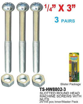 Round Machine Screws (3")