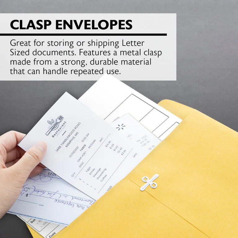BAZIC 10" X 13" Clasp Envelope (3/Pack)