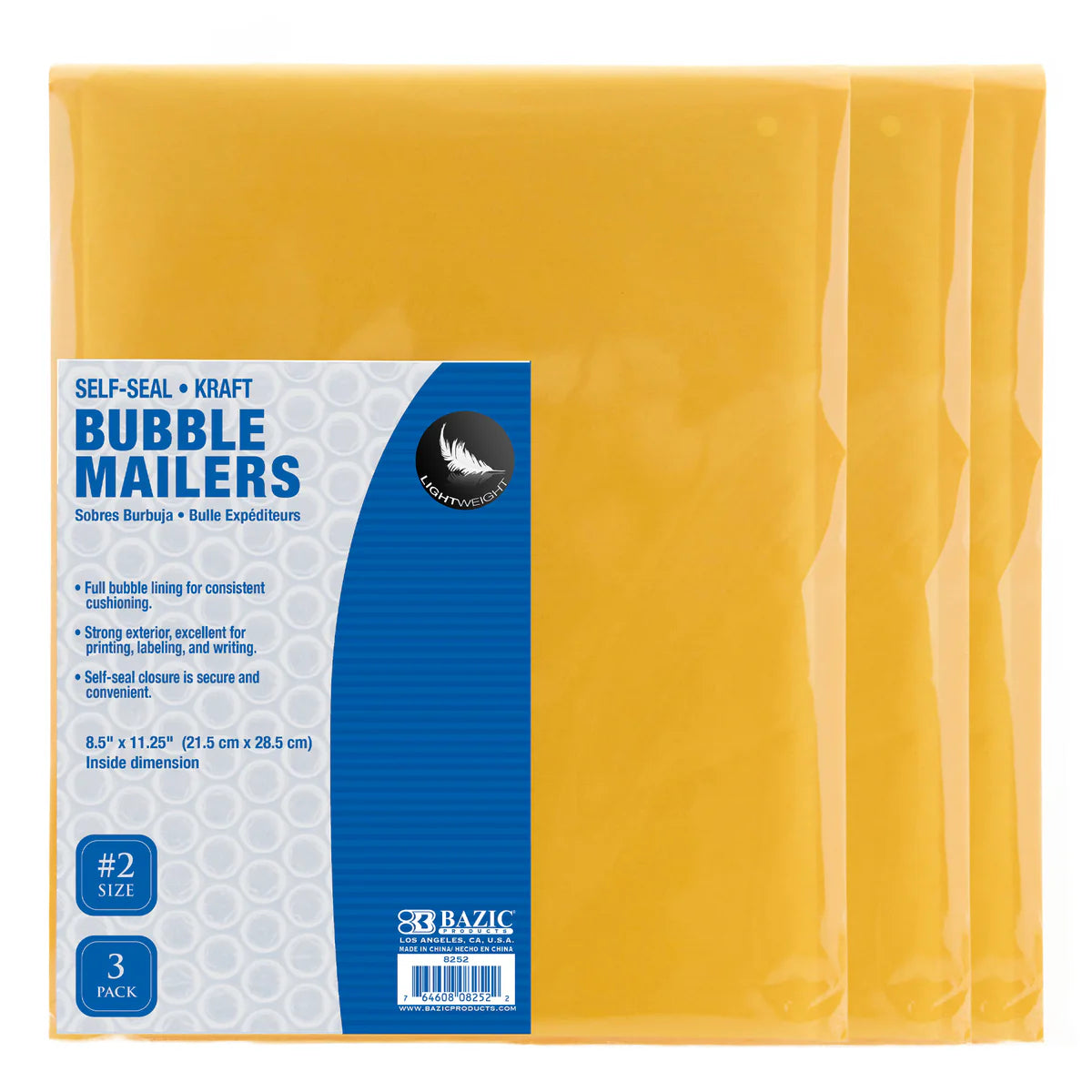 BAZIC 8.5" X 11.25" (#2) Self-Seal Bubble