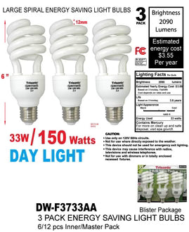 Energy Saving Large Spiral Daylight Bulb (33W/150W)