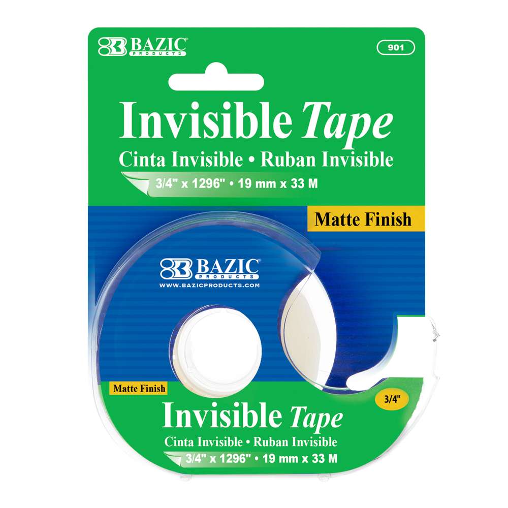 BAZIC Invisible Tape w/ Dispenser