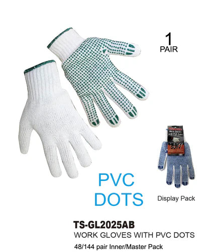 Work Gloves w/ PVC Dots **