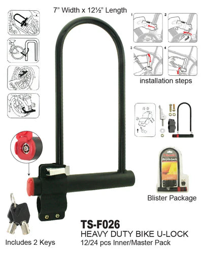 Heavy Duty Bicycle U-Lock