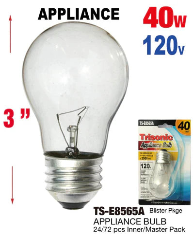 Clear Applicance Bulbs (40 Watts)
