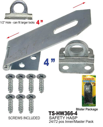 Heavy Duty Safety Hasp (4")