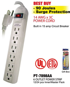 6 Outlet UL Power Strip