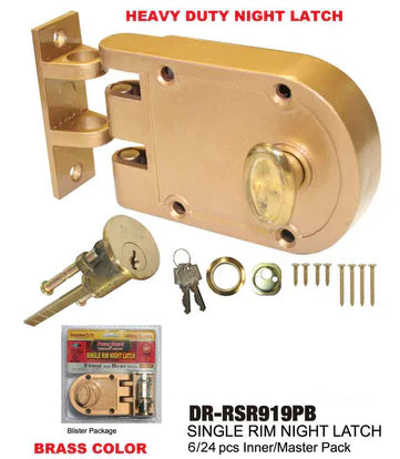Brass Single Rim Night Latch