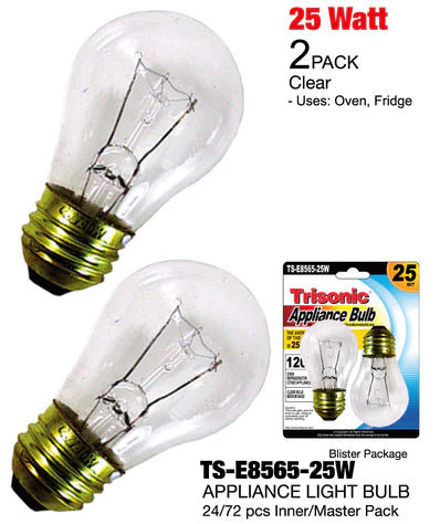 Clear Appliance Bulbs (25 Watts)