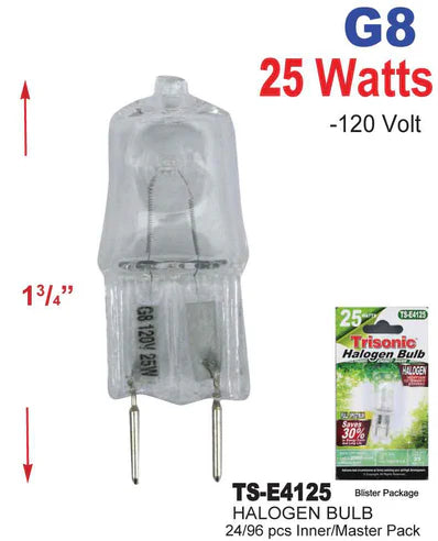 G8 120V Halogen Bulbs (25 Watts) ***