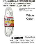Trisonic Extension Cord 6ft